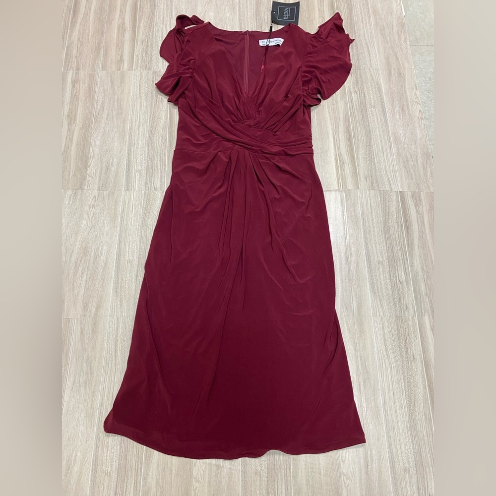 Ieena for Mac Duggal Elegant Burgundy Dress